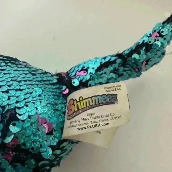 Narwal Plush Blue Purple Flip Sequined Shimmer Stuffed Animal Whale Toy - Picture 5 of 6